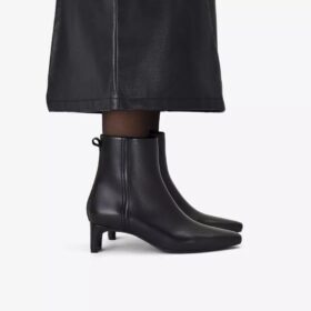 Edina Up Damen-Stiefeletten aus schwarzem Leder
