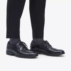Eldredge Cap Herren-Oxford Schuhe aus schwarzem Leder | clarks