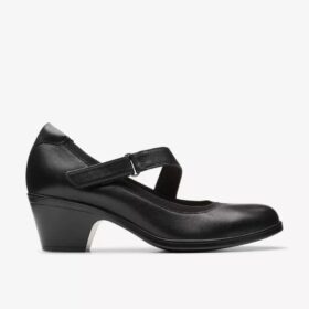 Emily 2 Mabel Spangenschuhe aus schwarzem Leder für Damen