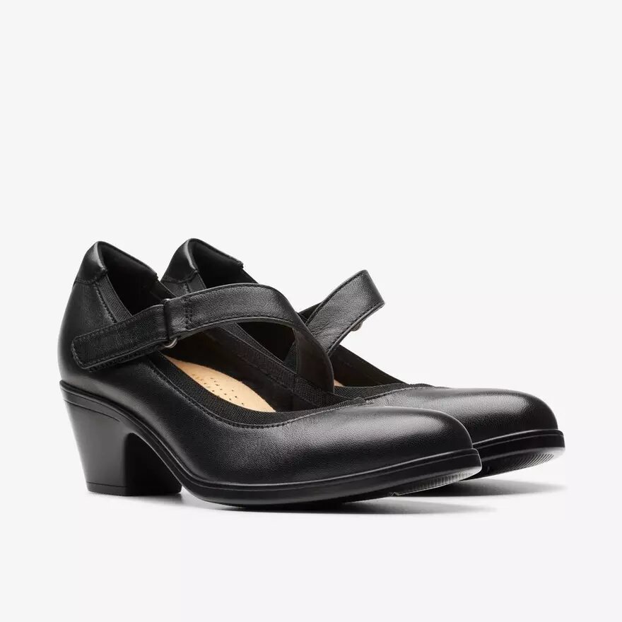Emily 2 Mabel Spangenschuhe aus schwarzem Leder für Damen Emily 2 Mabel Spangenschuhe aus schwarzem Leder für Damen