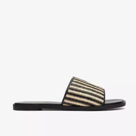Erisia Strap2 – Schwarze, flache Sandalen für Damen