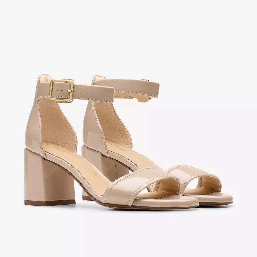 Ezoria Mae Sandalen mit Absatz aus Lackleder für Damen Ezoria Mae Sandalen mit Absatz aus Lackleder für Damen