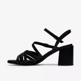 Ezoria-Riemchensandalen für Damen aus schwarzem Leder