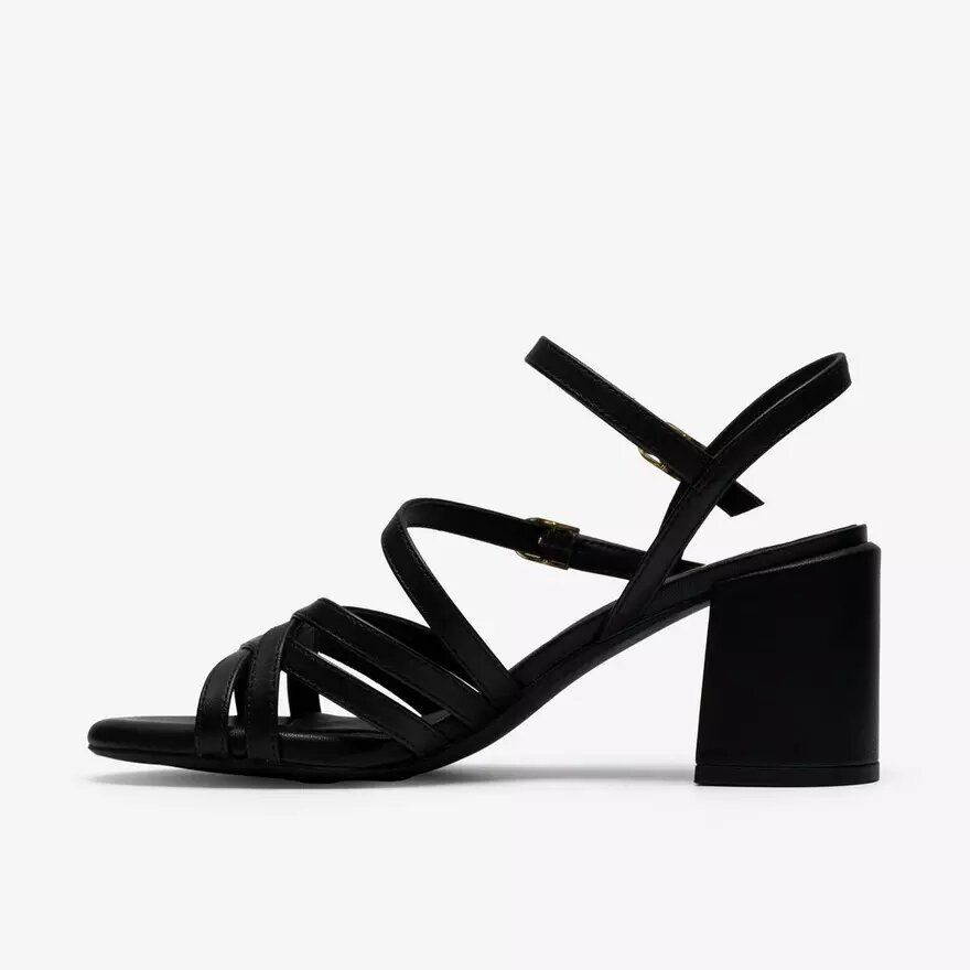 Ezoria-Riemchensandalen für Damen aus schwarzem Leder Ezoria-Riemchensandalen für Damen aus schwarzem Leder