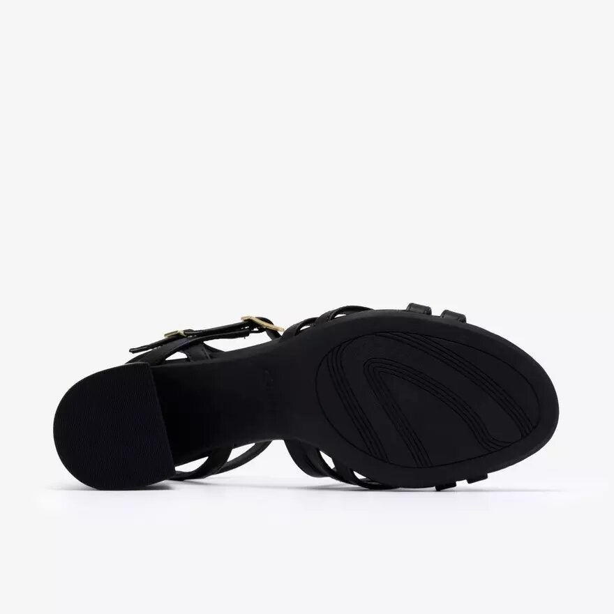 Ezoria-Riemchensandalen für Damen aus schwarzem Leder Ezoria-Riemchensandalen für Damen aus schwarzem Leder