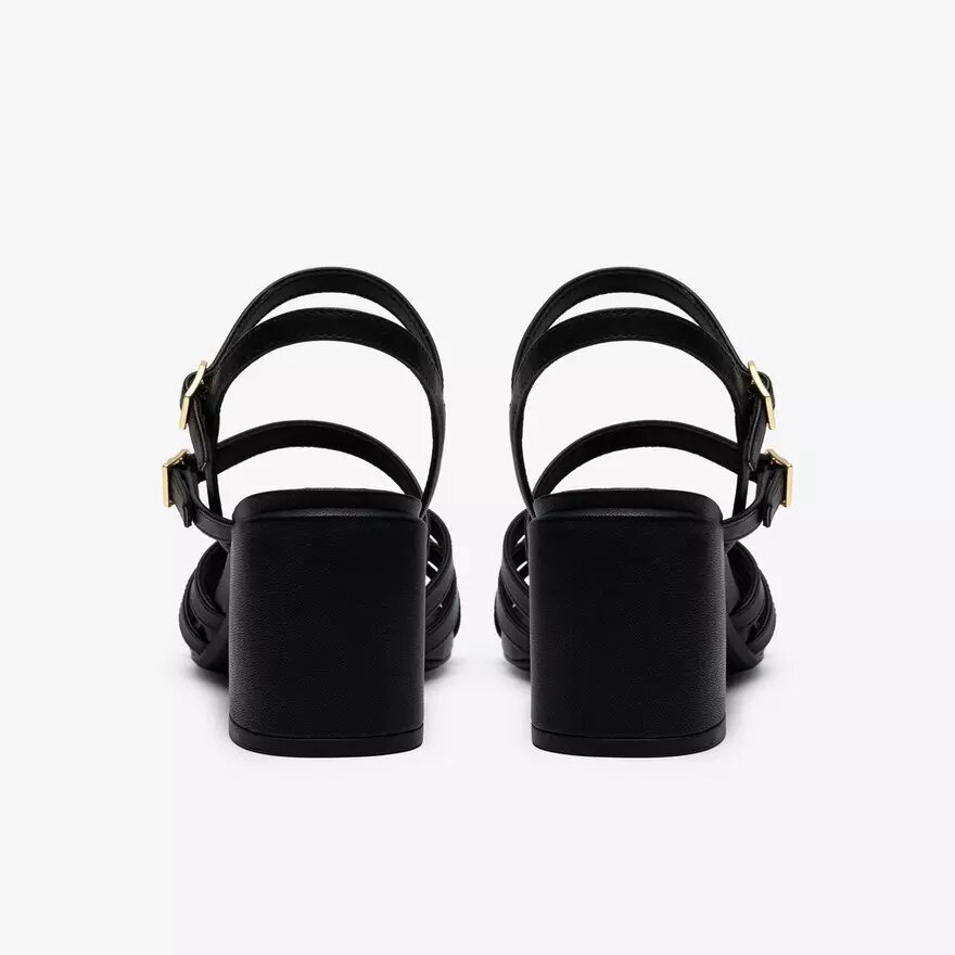 Ezoria-Riemchensandalen für Damen aus schwarzem Leder Ezoria-Riemchensandalen für Damen aus schwarzem Leder