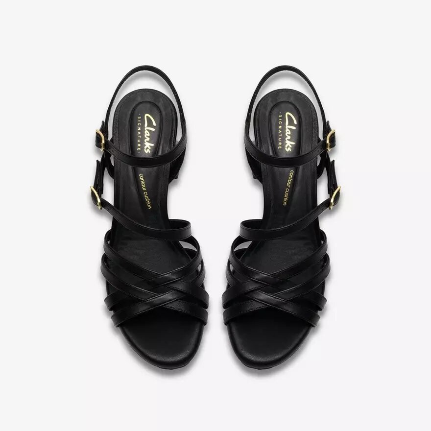 Ezoria-Riemchensandalen für Damen aus schwarzem Leder Ezoria-Riemchensandalen für Damen aus schwarzem Leder