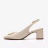 Fernie Sling Schuhe für Damen aus cremefarbenem Leder Fernie Sling Schuhe für Damen aus cremefarbenem Leder