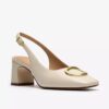 Fernie Sling Schuhe für Damen aus cremefarbenem Leder Fernie Sling Schuhe für Damen aus cremefarbenem Leder