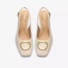 Fernie Sling Schuhe für Damen aus cremefarbenem Leder Fernie Sling Schuhe für Damen aus cremefarbenem Leder