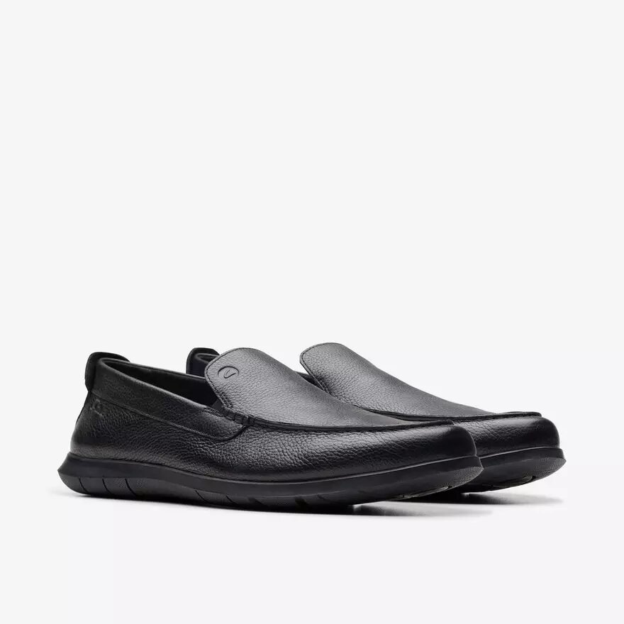 Flexway Step Herren-Loafer aus schwarzem Leder Flexway Step Herren-Loafer aus schwarzem Leder