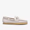 Godney Boat Damenschuhe aus weißem genarbtem Leder Godney Boat Damenschuhe aus weißem genarbtem Leder
