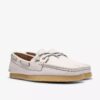 Godney Boat Damenschuhe aus weißem genarbtem Leder Godney Boat Damenschuhe aus weißem genarbtem Leder