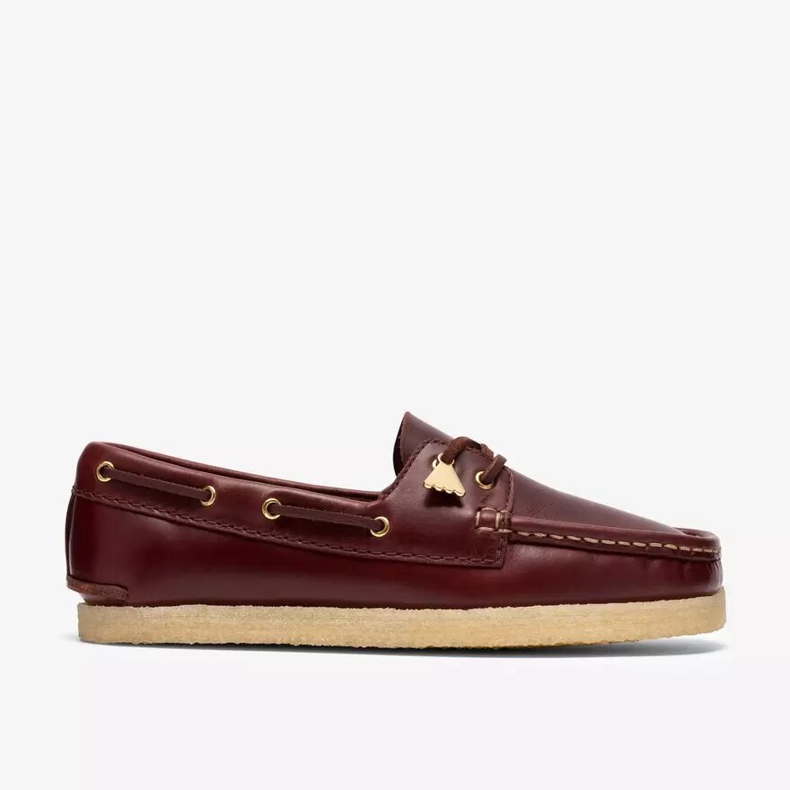 Godney Boat für Damen. Britische Bootsschuhe aus hellbraunem Leder Godney Boat für Damen. Britische Bootsschuhe aus hellbraunem Leder