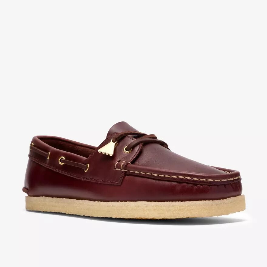 Godney Boat für Damen. Britische Bootsschuhe aus hellbraunem Leder Godney Boat für Damen. Britische Bootsschuhe aus hellbraunem Leder