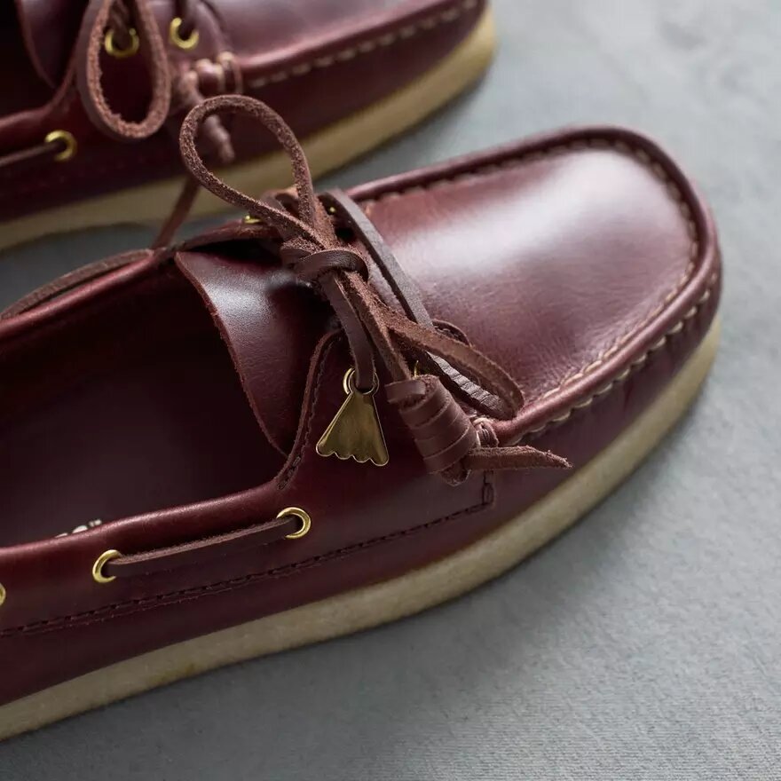 Godney Boat für Damen. Britische Bootsschuhe aus hellbraunem Leder Godney Boat für Damen. Britische Bootsschuhe aus hellbraunem Leder