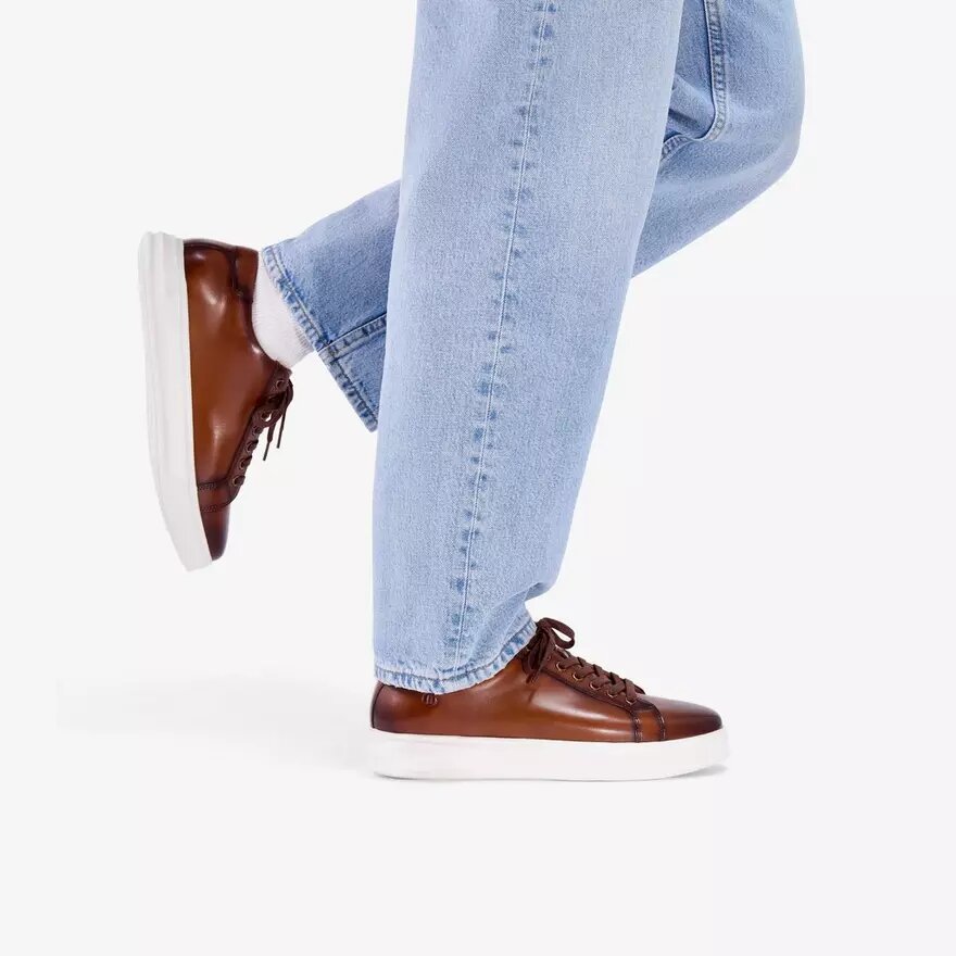 Goswell Tie Herren-Sneaker aus hellbraunem Leder Goswell Tie Herren-Sneaker aus hellbraunem Leder