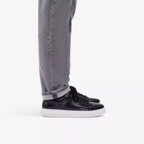 Goswell Tie Herren-Sneaker aus schwarzem Leder