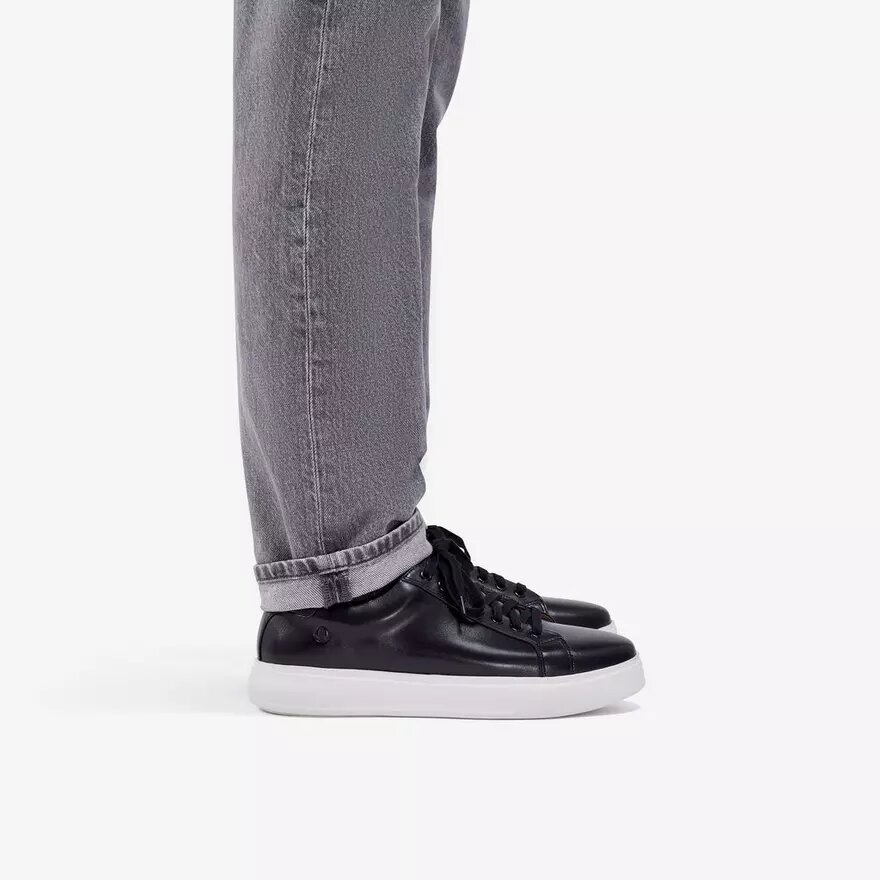Goswell Tie Herren-Sneaker aus schwarzem Leder Goswell Tie Herren-Sneaker aus schwarzem Leder