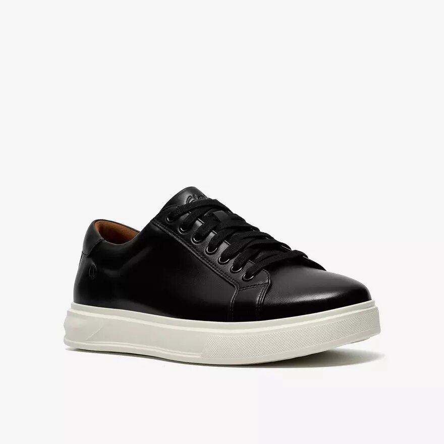 Goswell Tie Herren-Sneaker aus schwarzem Leder Goswell Tie Herren-Sneaker aus schwarzem Leder