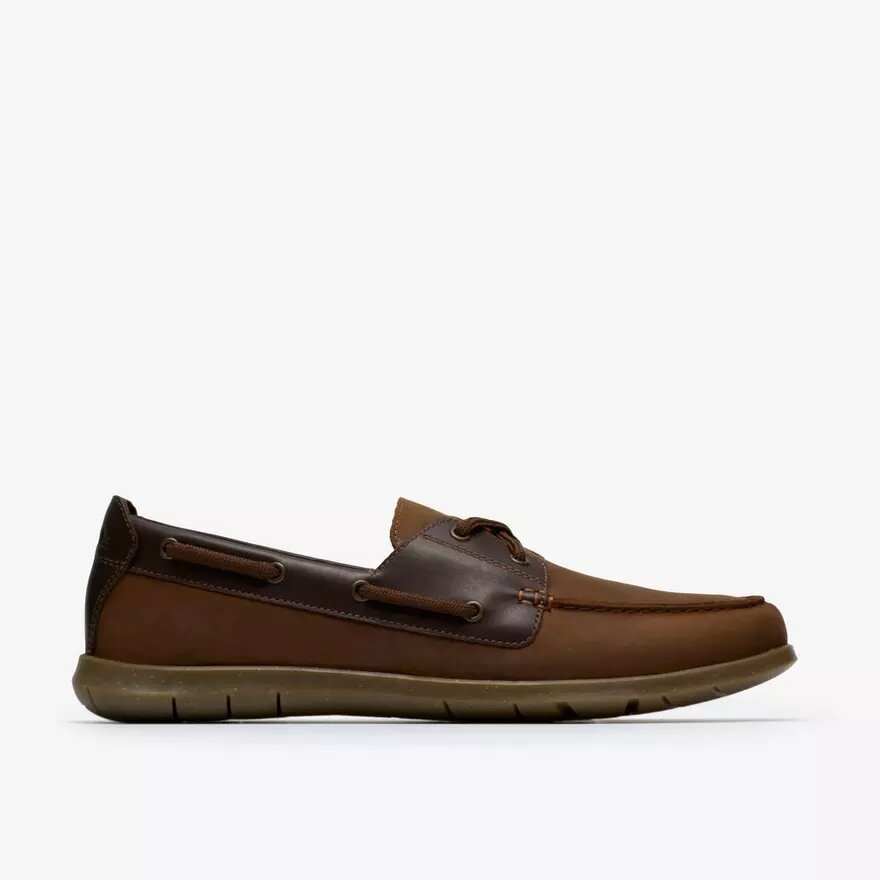 Herren-Bootsschuh „Flexway 2Eye“ aus braunem Nubukleder Herren-Bootsschuh „Flexway 2Eye“ aus braunem Nubukleder