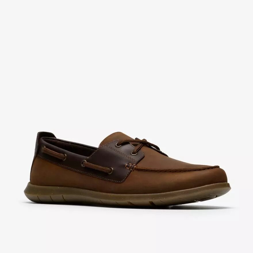 Herren-Bootsschuh „Flexway 2Eye“ aus braunem Nubukleder Herren-Bootsschuh „Flexway 2Eye“ aus braunem Nubukleder