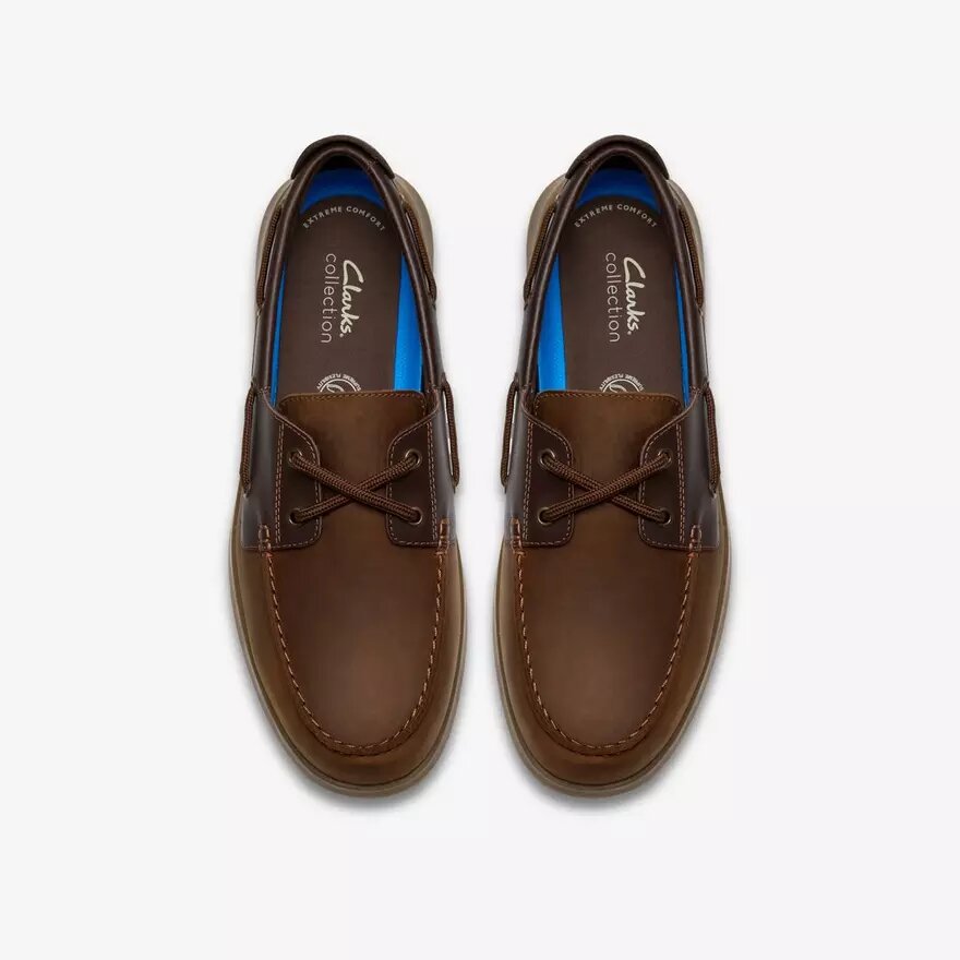 Herren-Bootsschuh „Flexway 2Eye“ aus braunem Nubukleder Herren-Bootsschuh „Flexway 2Eye“ aus braunem Nubukleder