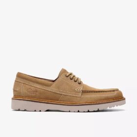 Herren-Bootsschuh „Weltridge Moc“ aus sandfarbenem Wildleder