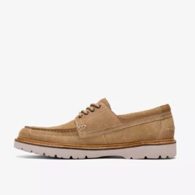 Herren-Bootsschuh „Weltridge Moc“ aus sandfarbenem Wildleder