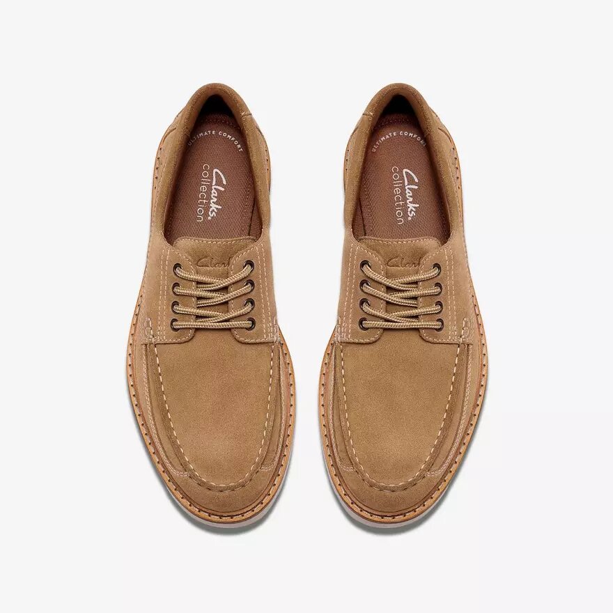 Herren-Bootsschuh „Weltridge Moc“ aus sandfarbenem Wildleder Herren-Bootsschuh „Weltridge Moc“ aus sandfarbenem Wildleder