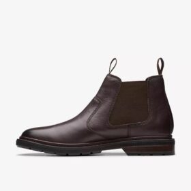 Herren-Chelsea Boots „Burchill up“ aus dunkelbraunem Leder