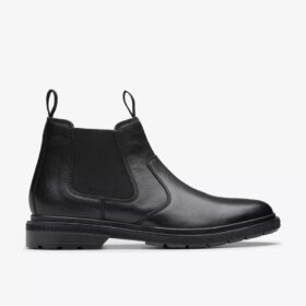 Herren-Chelsea Boots „Burchill Up“ aus schwarzem Leder