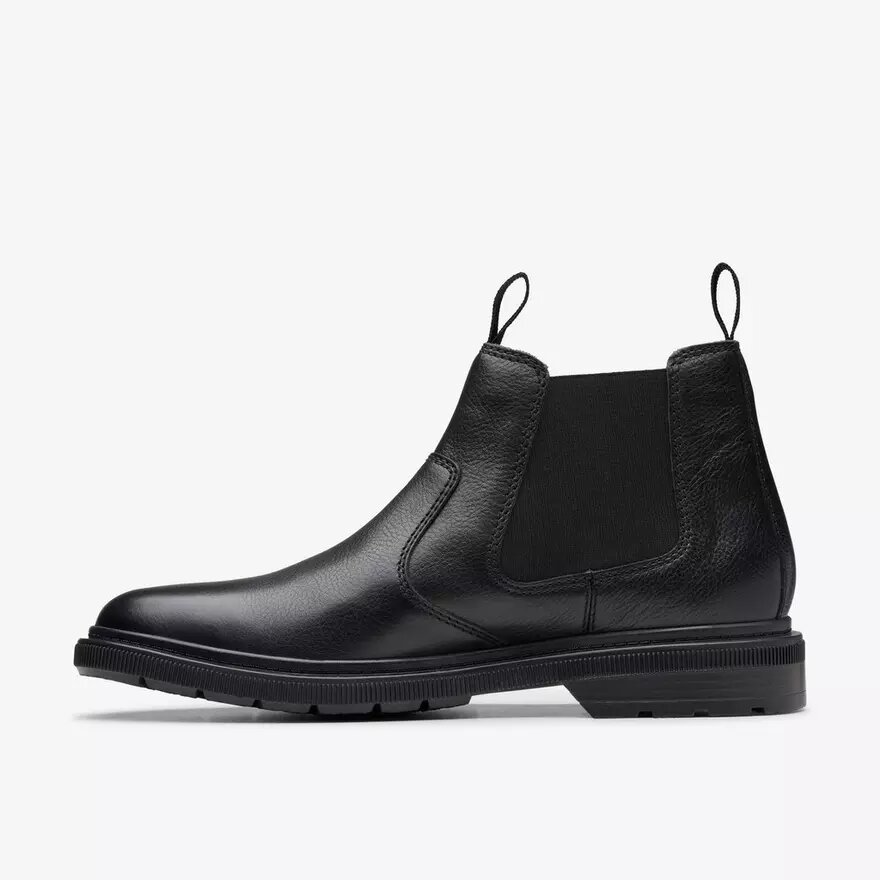 Herren-Chelsea Boots „Burchill Up“ aus schwarzem Leder Herren-Chelsea Boots „Burchill Up“ aus schwarzem Leder