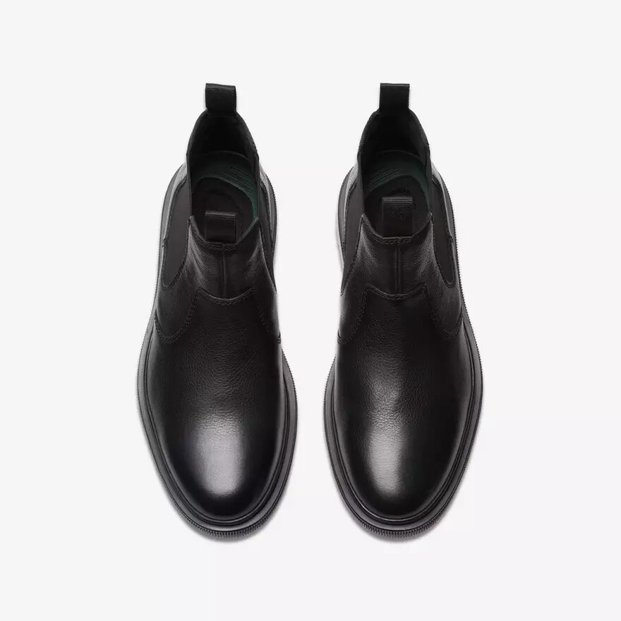 Herren-Chelsea Boots „Burchill Up“ aus schwarzem Leder Herren-Chelsea Boots „Burchill Up“ aus schwarzem Leder