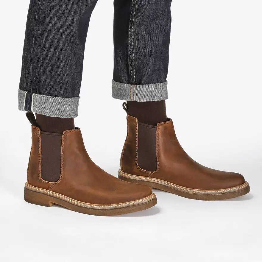 Herren-Chelsea Boots „Clarkdale Easy“ aus Bienenwachsleder Herren-Chelsea Boots „Clarkdale Easy“ aus Bienenwachsleder