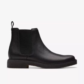 Herren-Chelsea Boots „Clarkdale Easy“ aus schwarzem Leder