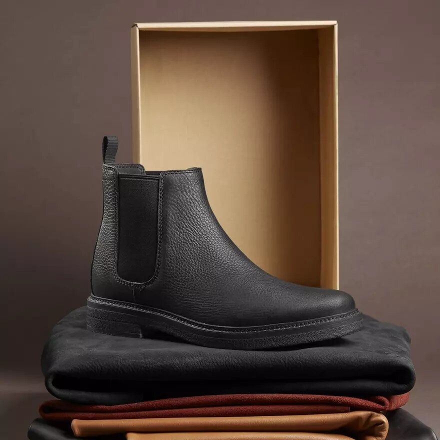 Herren-Chelsea Boots „Clarkdale Easy“ aus schwarzem Leder Herren-Chelsea Boots „Clarkdale Easy“ aus schwarzem Leder