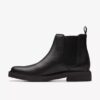Herren-Chelsea Boots „Clarkdale Easy“ aus schwarzem Leder Herren-Chelsea Boots „Clarkdale Easy“ aus schwarzem Leder