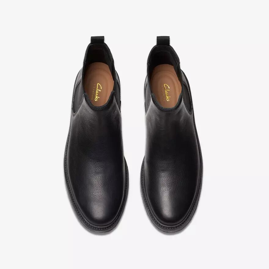 Herren-Chelsea Boots „Clarkdale Easy“ aus schwarzem Leder Herren-Chelsea Boots „Clarkdale Easy“ aus schwarzem Leder