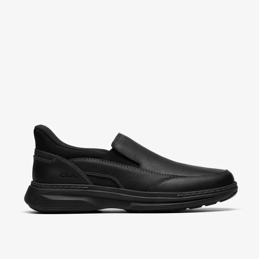 Herren Craftwell Step – Schwarze, getrommelte Slip-On-Schuhe Herren Craftwell Step – Schwarze, getrommelte Slip-On-Schuhe
