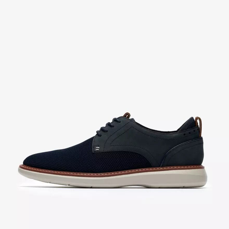 Herren-Derby-Schuh „Brantin Plain“ in Marineblau mit Strickobermaterial Herren-Derby-Schuh „Brantin Plain“ in Marineblau mit Strickobermaterial