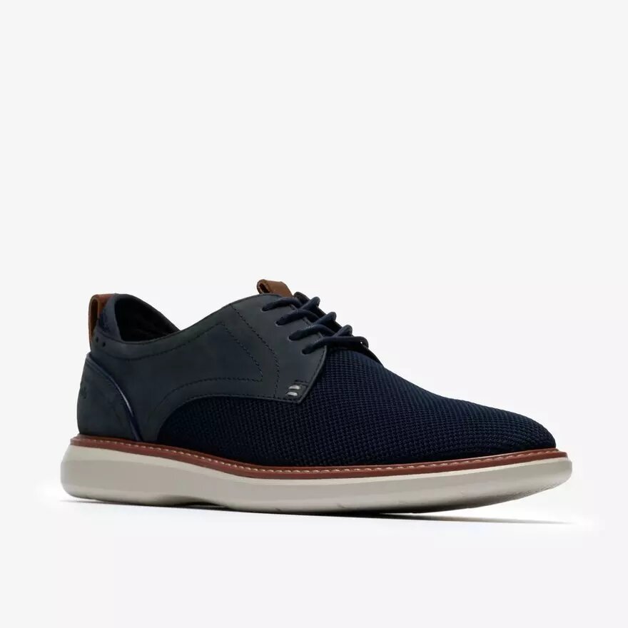 Herren-Derby-Schuh „Brantin Plain“ in Marineblau mit Strickobermaterial Herren-Derby-Schuh „Brantin Plain“ in Marineblau mit Strickobermaterial