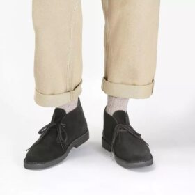 Herren Desert Boots Evo aus schwarzem Wildleder (Chukka)