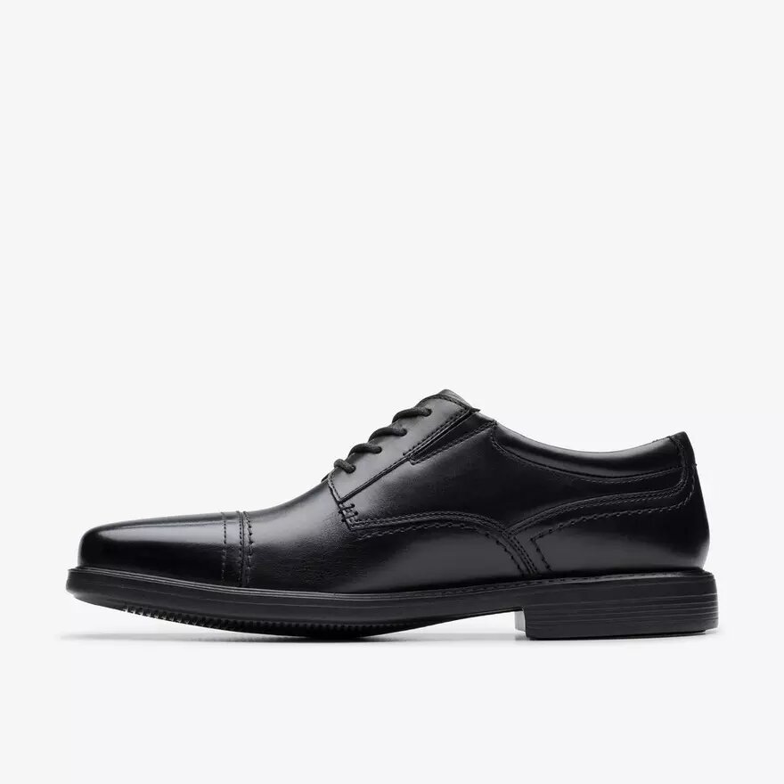 Herren Dresslite Cap – Schwarzer Leder-Oxford Schuh Herren Dresslite Cap – Schwarzer Leder-Oxford Schuh