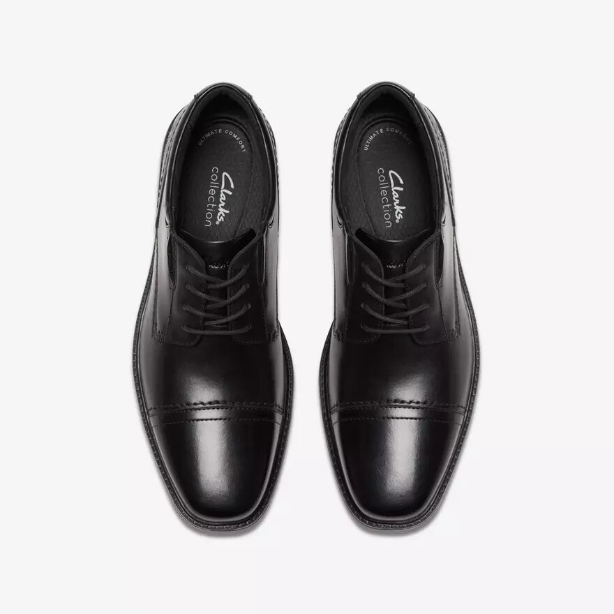Herren Dresslite Cap – Schwarzer Leder-Oxford Schuh Herren Dresslite Cap – Schwarzer Leder-Oxford Schuh