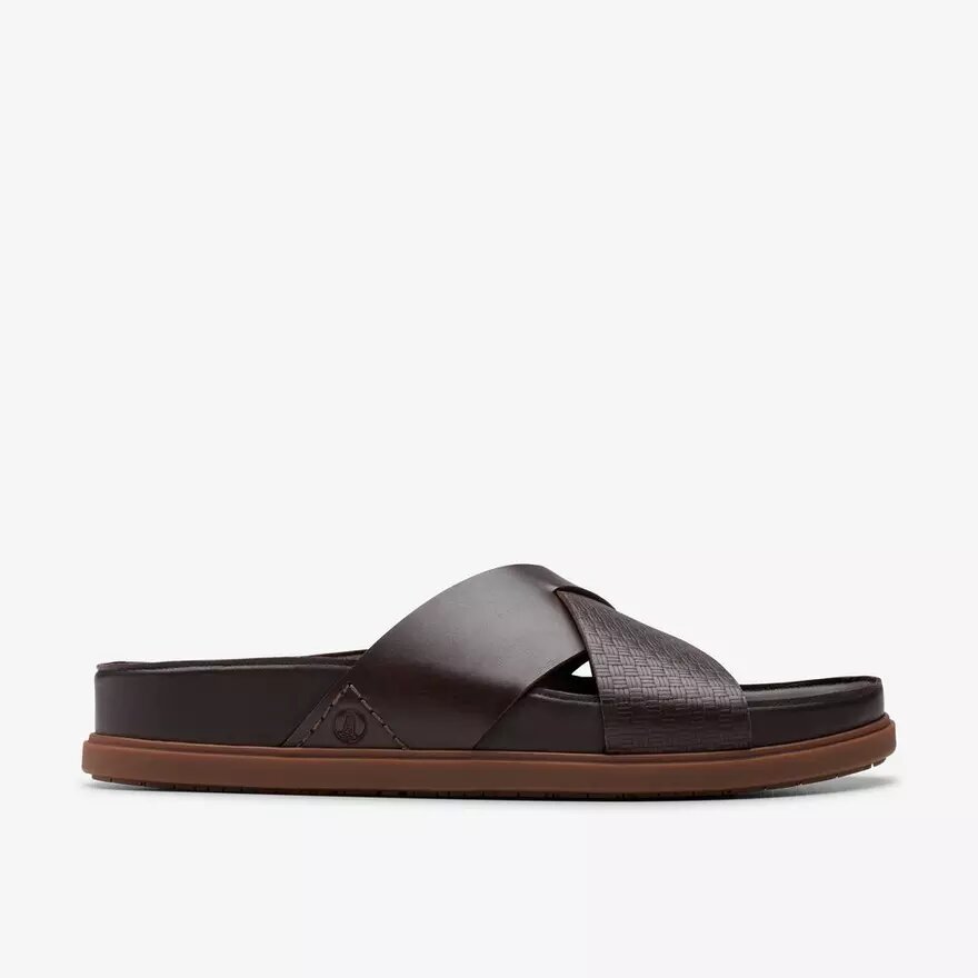 Herren-Flache Sandalen „Torford Cross“ aus braunem Leder Herren-Flache Sandalen „Torford Cross“ aus braunem Leder