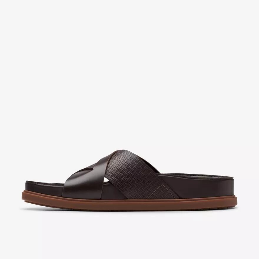 Herren-Flache Sandalen „Torford Cross“ aus braunem Leder Herren-Flache Sandalen „Torford Cross“ aus braunem Leder