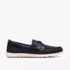 Herren Flexway 2Eye Bootsschuhe aus marineblauem Nubukleder Herren Flexway 2Eye Bootsschuhe aus marineblauem Nubukleder