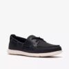 Herren Flexway 2Eye Bootsschuhe aus marineblauem Nubukleder Herren Flexway 2Eye Bootsschuhe aus marineblauem Nubukleder