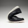 Herren Flexway 2Eye Bootsschuhe aus marineblauem Nubukleder Herren Flexway 2Eye Bootsschuhe aus marineblauem Nubukleder
